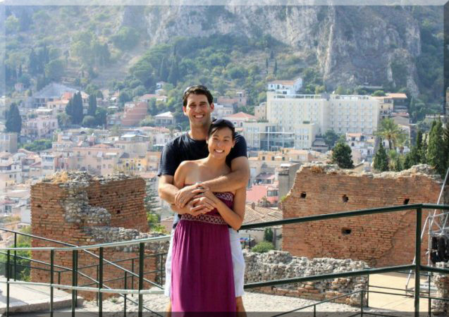 Mark and Shanna in Sicily. 2011